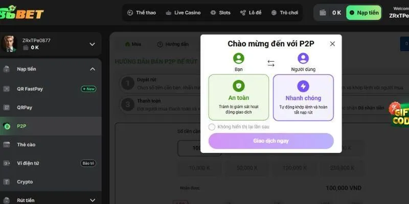 Hướng dẫn cách nạp tiền 86BET